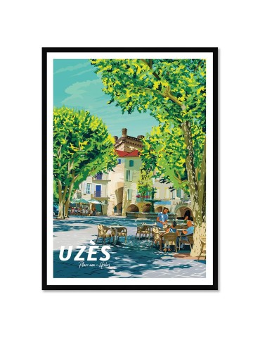 Uzès – Poster affiche – image encadrée