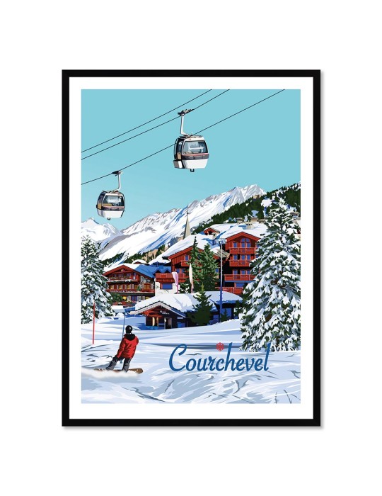 Courchevel – Poster affiche – image encadrée