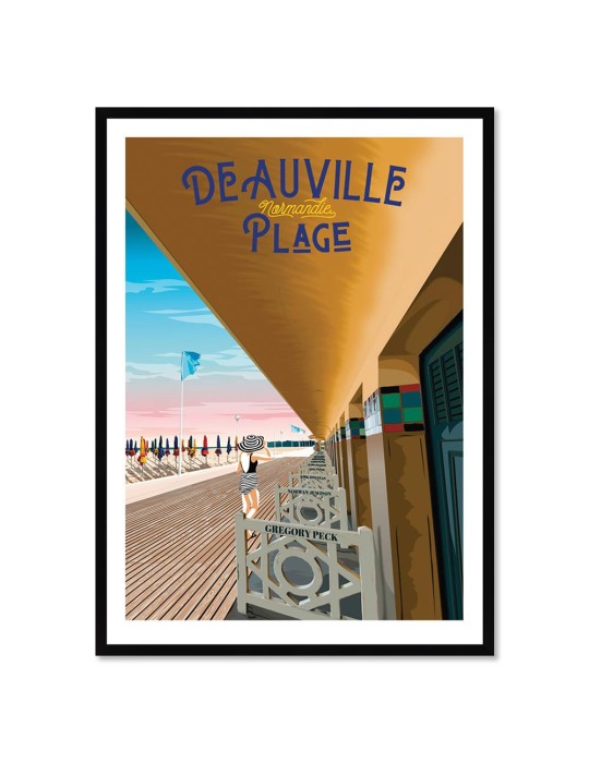 Deauville – Poster affiche – image encadrée