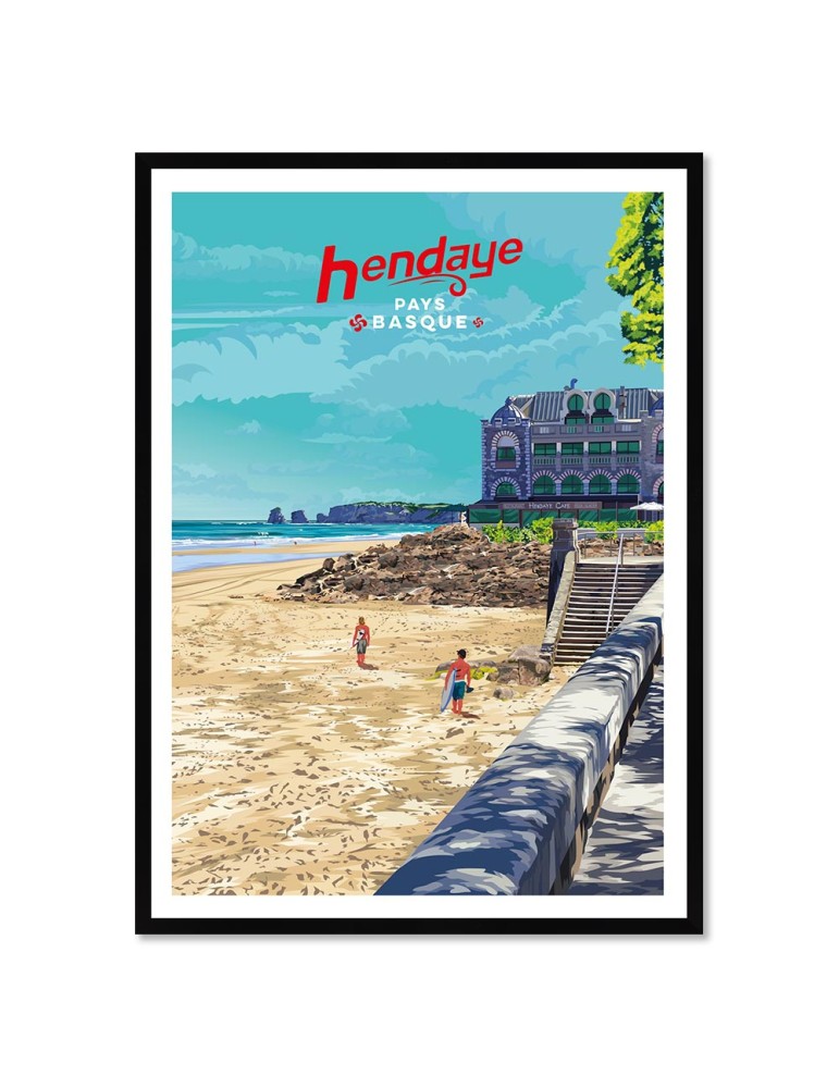 Hendaye – Poster affiche – image encadrée