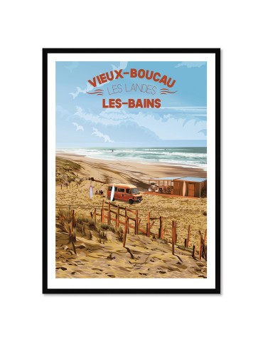 Les Bains – Poster affiche – image encadrée