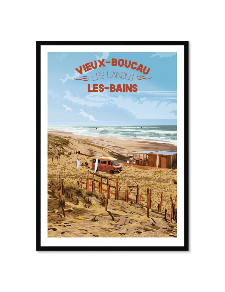 Les Bains – Poster affiche – image encadrée