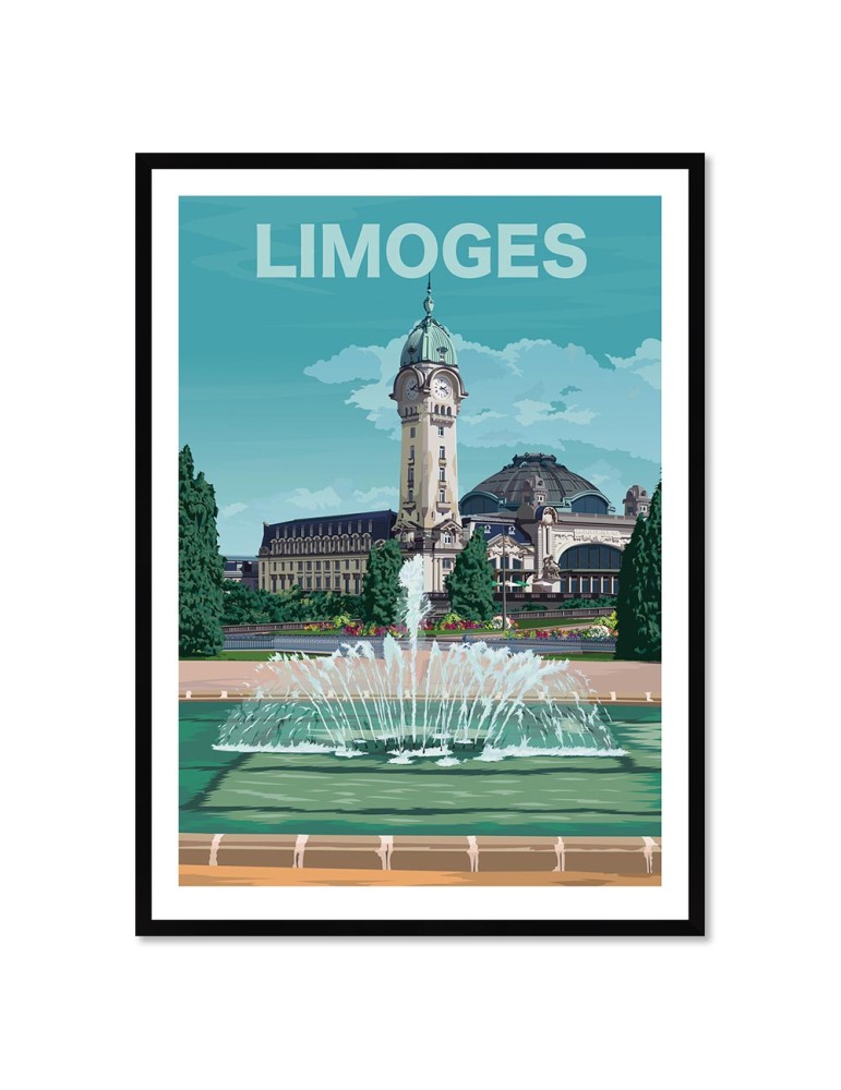 Limoges – Poster affiche – image encadrée
