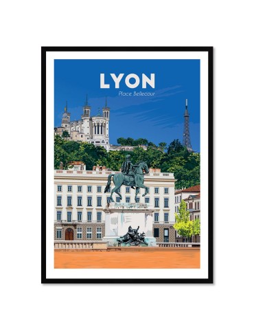 Lyon – Poster affiche – image encadrée