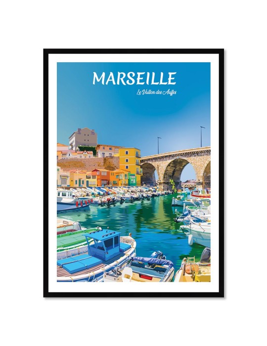 Marseille le vallon – Poster affiche – image encadrée