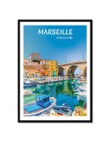 Marseille le vallon – Poster affiche – image encadrée