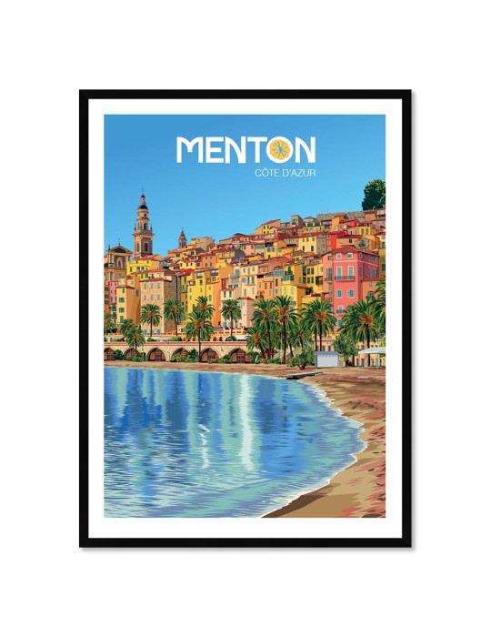 Menton – Poster affiche – image encadrée