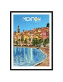 Menton – Poster affiche – image encadrée