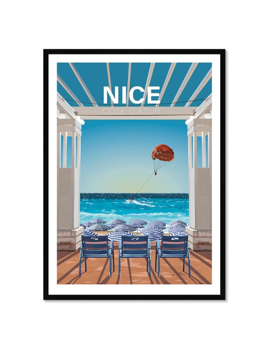 Nice – Poster affiche – image encadrée