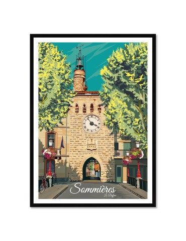 Sommières – Poster affiche – image encadrée