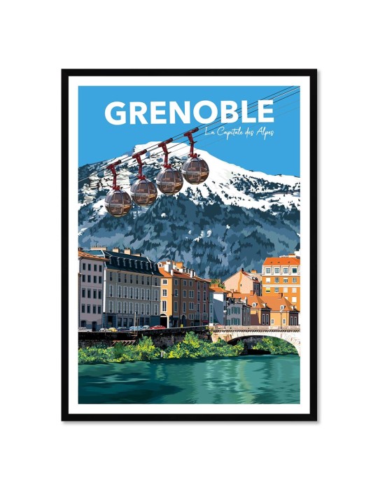 Grenoble – Poster affiche – image encadrée