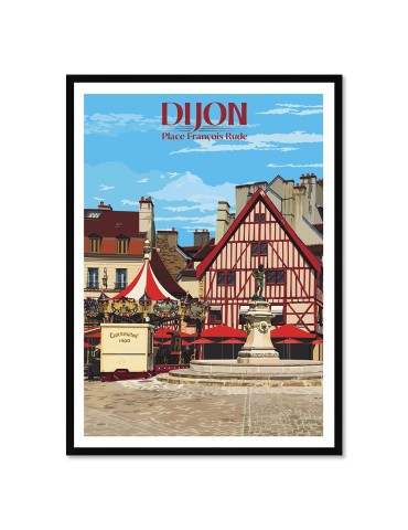 Dijon – Poster affiche – image encadrée