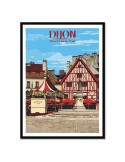 Dijon – Poster affiche – image encadrée