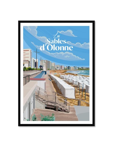 Les Sables d'Olonne – Poster affiche – image encadrée