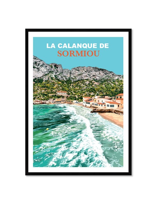 La Calanque de Sormiou – Poster affiche – image encadrée