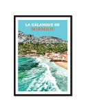 La Calanque de Sormiou – Poster affiche – image encadrée