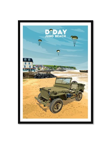 D'Day Juno Beach – Poster affiche – image encadrée