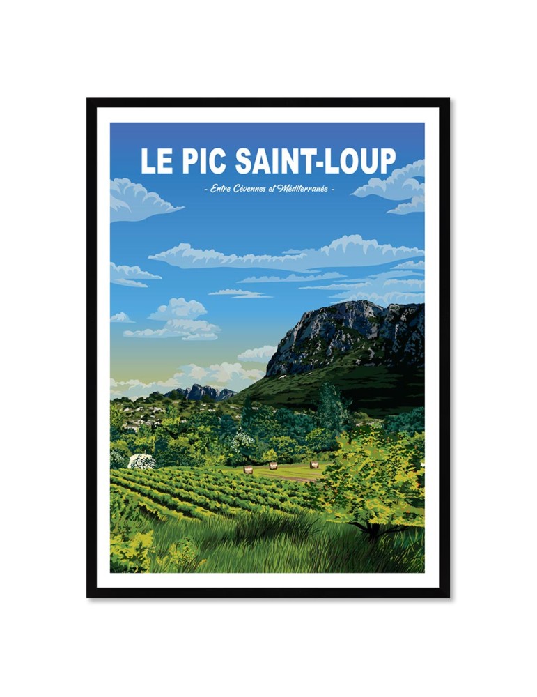 Le Pic Saint-Loup – Poster affiche – image encadrée