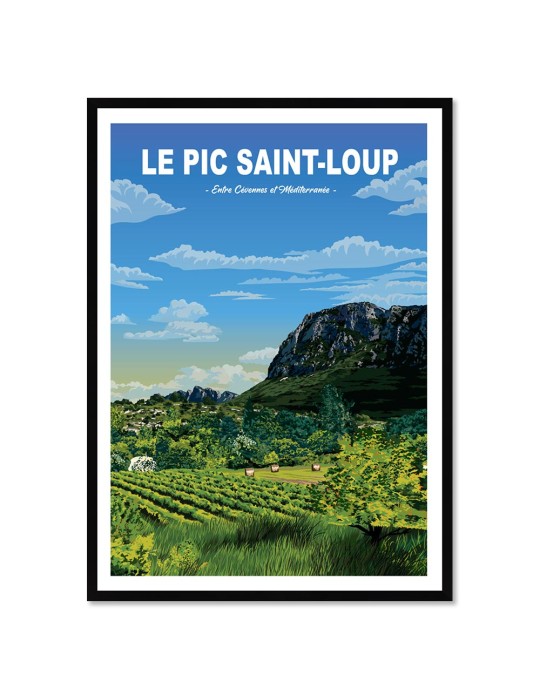 Le Pic Saint-Loup – Poster affiche – image encadrée
