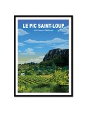Le Pic Saint-Loup – Poster affiche – image encadrée