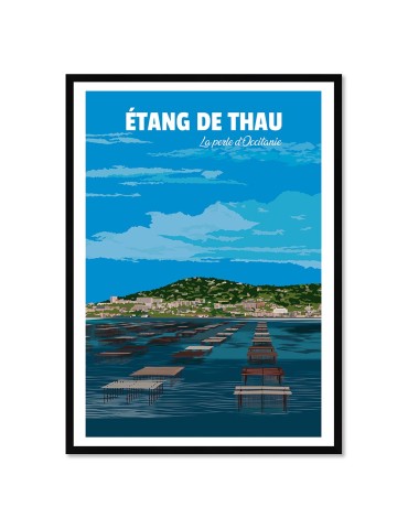 Etang de Thau – Poster affiche – image encadrée