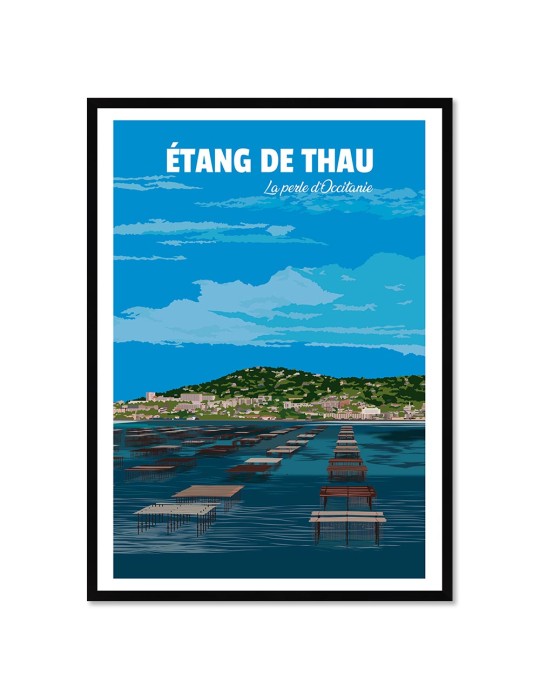 Etang de Thau – Poster affiche – image encadrée