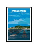 Etang de Thau – Poster affiche – image encadrée