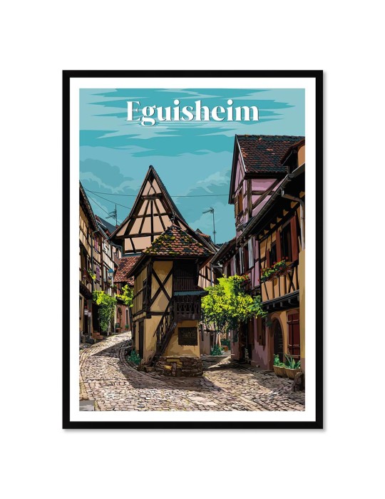 Eguisheim – Poster affiche – image encadrée