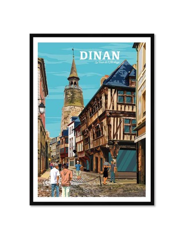 Dinan – Poster affiche – image encadrée