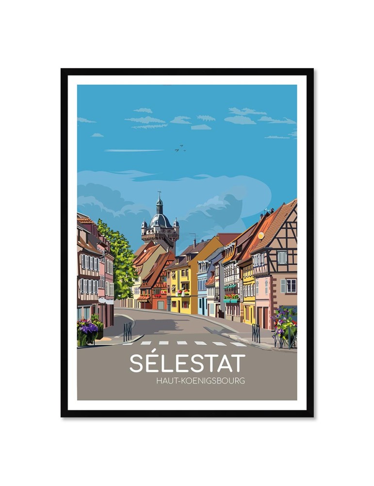 Sélestat – Poster affiche – image encadrée