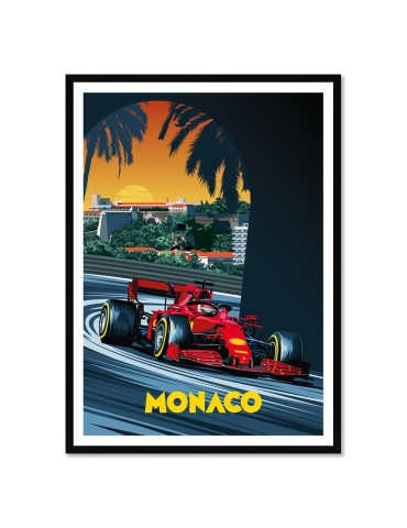 Grand-Prix de Monaco – Poster affiche – image encadrée