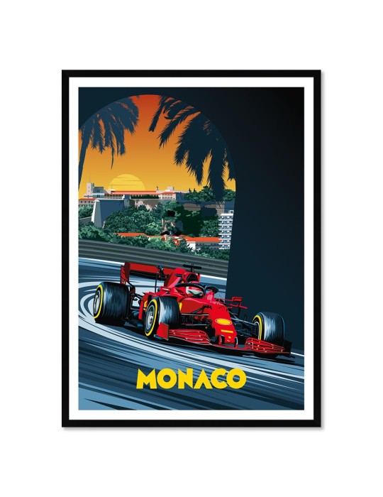 Grand-Prix de Monaco – Poster affiche – image encadrée