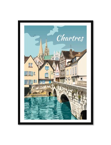 Chartres – Poster affiche – image encadrée