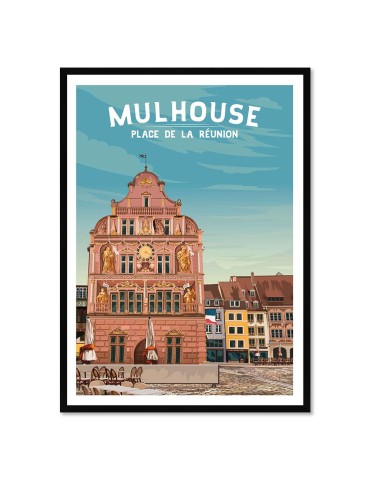Mulhouse – Poster affiche – image encadrée