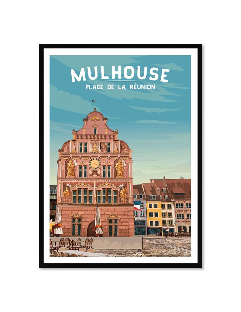 Mulhouse – Poster affiche – image encadrée