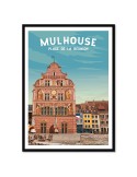Mulhouse – Poster affiche – image encadrée