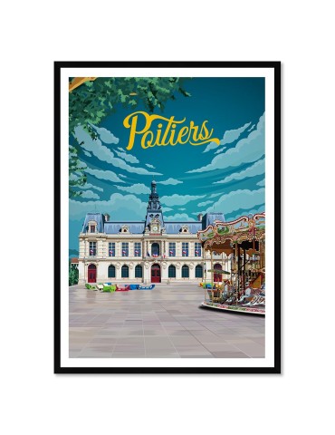 Poitiers – Poster affiche – image encadrée
