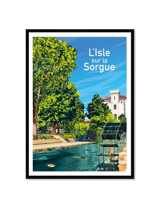 L'Isle sur la Sorgue – Poster affiche – image encadrée
