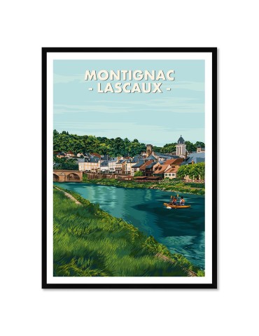 Montignac - Lascaux – Poster affiche – image encadrée