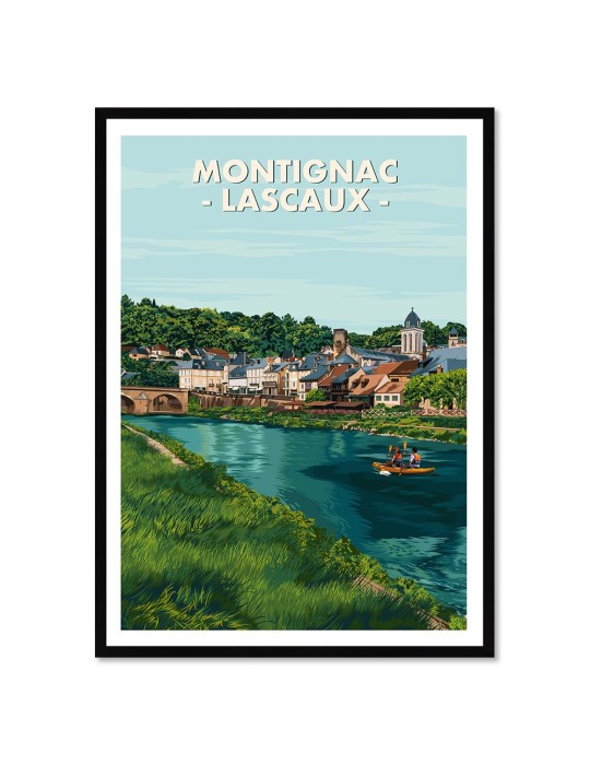 Montignac - Lascaux – Poster affiche – image encadrée