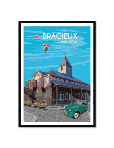 Vieille Halle de Bracieux – Poster affiche – image encadrée