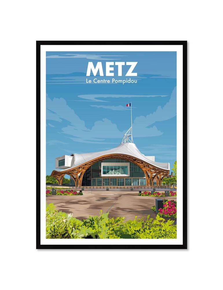 Metz Centre Pompidou – Poster affiche – image encadrée