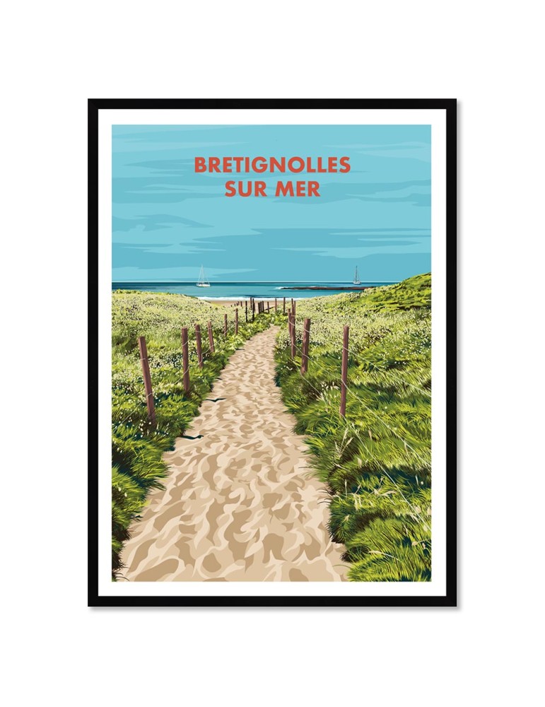 Brétignolles-sur-Mer – Poster affiche – image encadrée