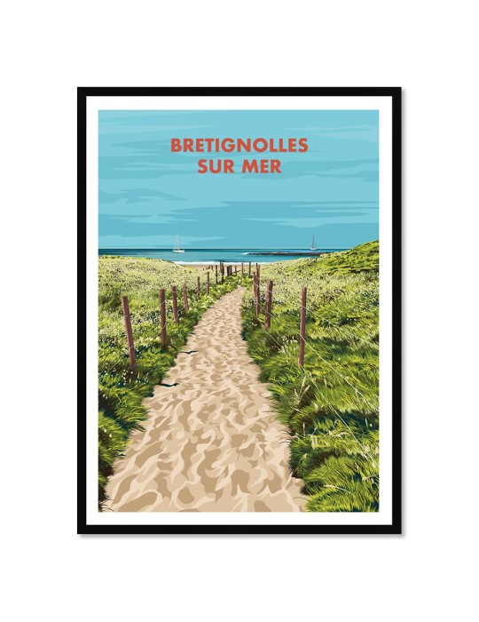 Brétignolles-sur-Mer – Poster affiche – image encadrée