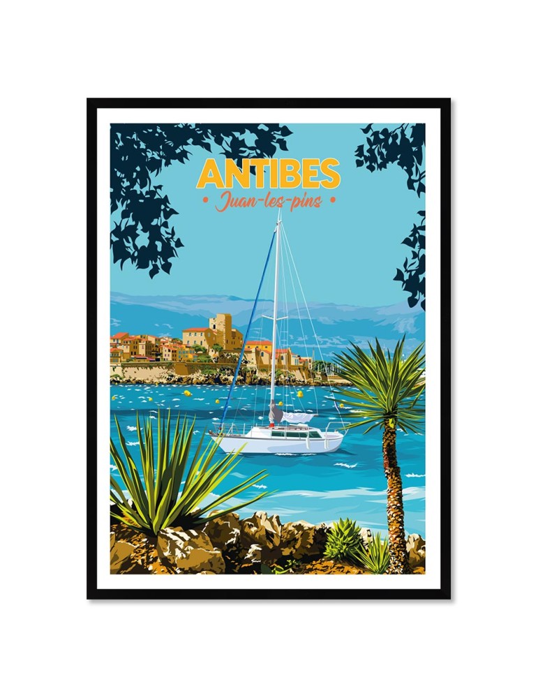 Antibes Jouan-les-pins – Poster affiche – image encadrée