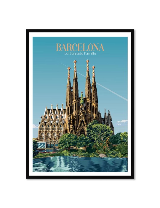 Barcelona Sagrada Família – Poster affiche – image encadrée