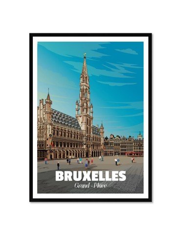 Bruxelles Grand-Place – Poster affiche – image encadrée