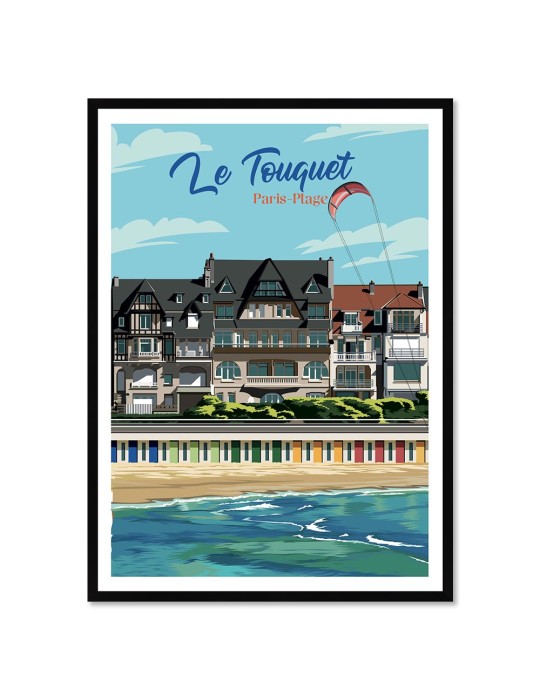 Le Touquet Paris Plage – Poster affiche – image encadrée