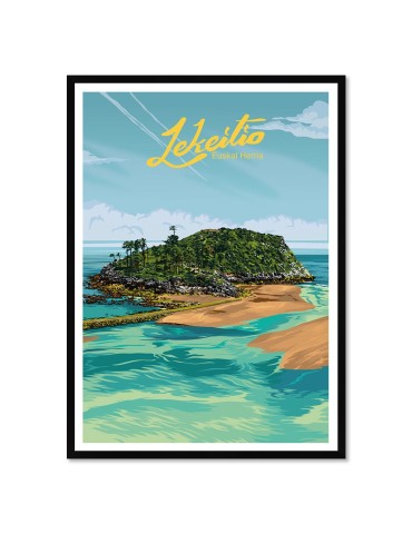 Lekeitio Euskal Herria – Poster affiche – image encadrée