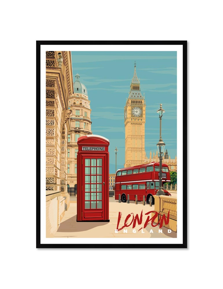 England London – Poster affiche – image encadrée